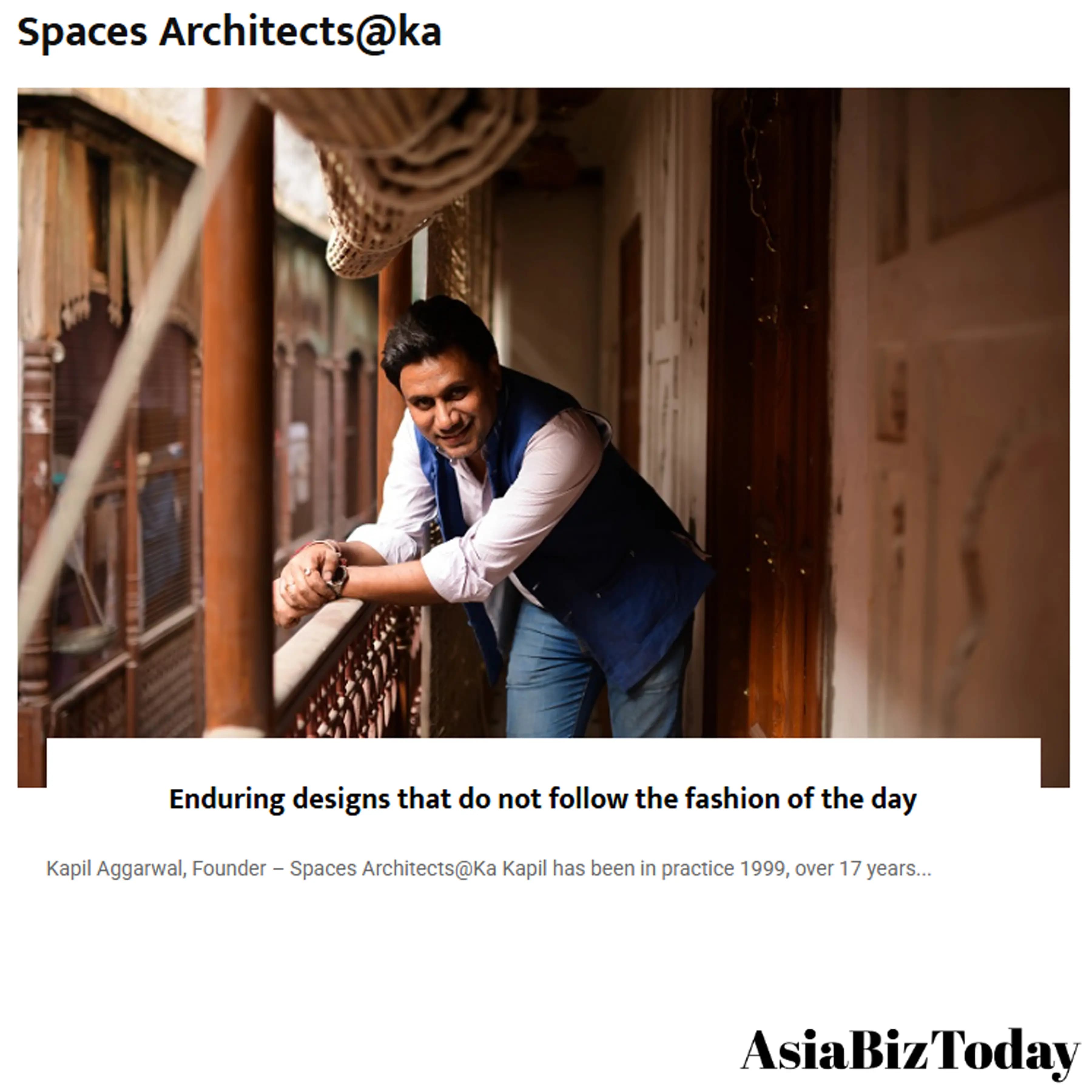 Article about the Architect